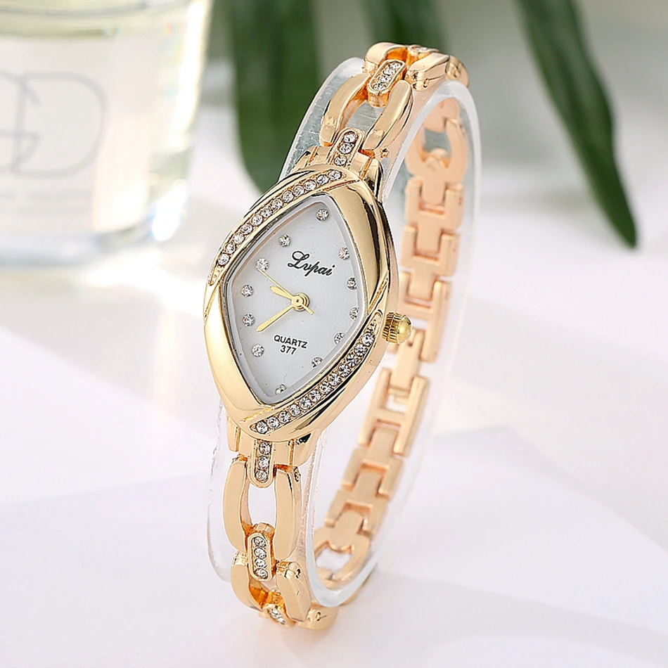 

Women Fashion LVPAI Brand Casual Luxury Watch Ellipse Diamond Creative Ladies Quartz WristWatches Women Dress Watches Clock