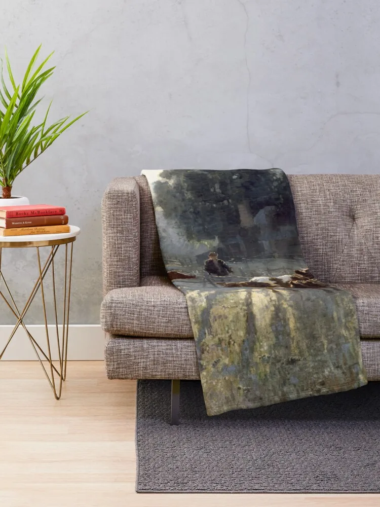 Одеяло с рисунком Весна Мороз от Elioth декоративное роскошное ворсистое одеяло для