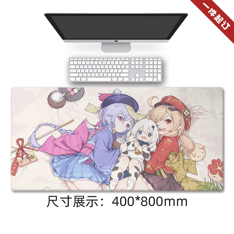 

Genshin Impact Klee Qiqi Mouse Pad Kawaii Paimon Theme Accessories Large Mouse Mat Antislip Pc Gamer Desk Mousepad