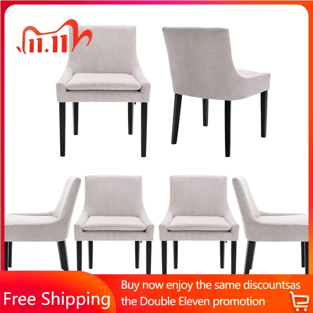 

Стулья для отдыха со средней спинкой, с мягкой спинкой и деревянными ножками для гостиной, бесплатная доставка, стул, мебель для столовой и дома