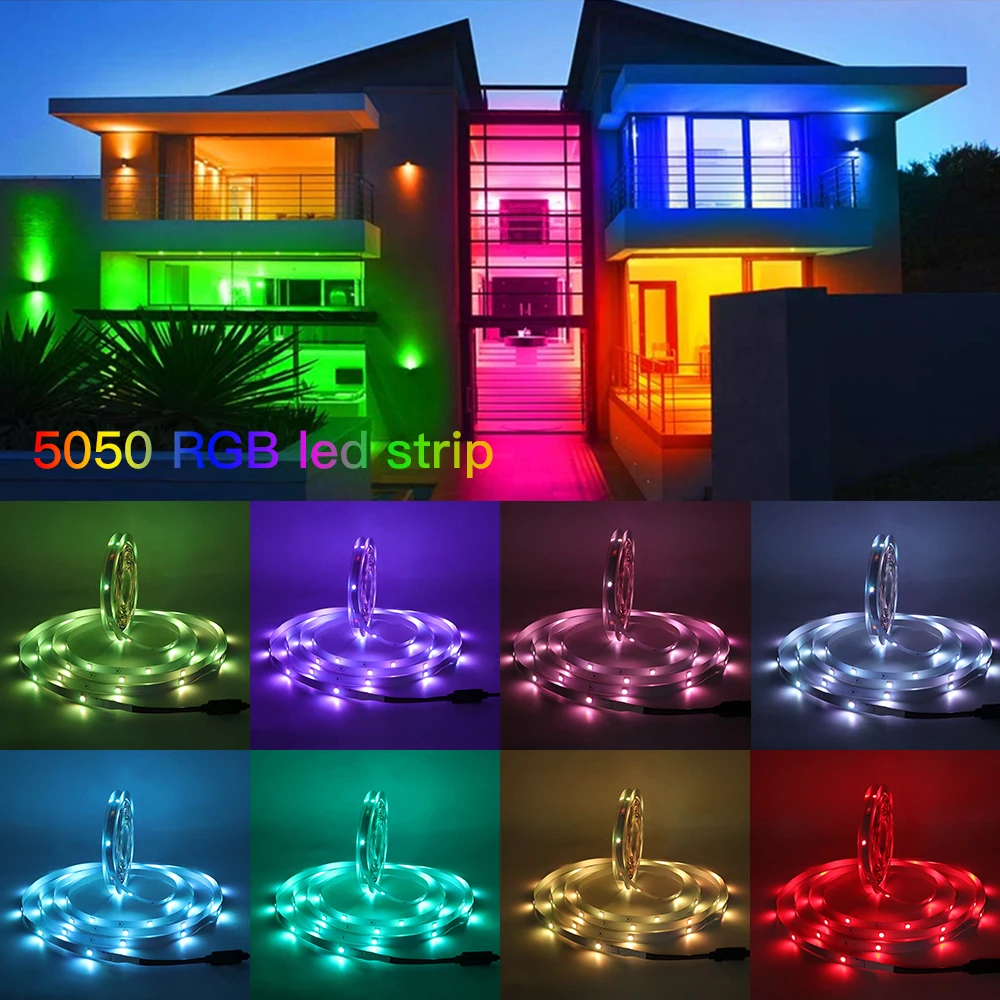 Светодиодная ленсветильник RGB с поддержкой Bluetooth 30/40 м 5050 SMD 5/10 |
