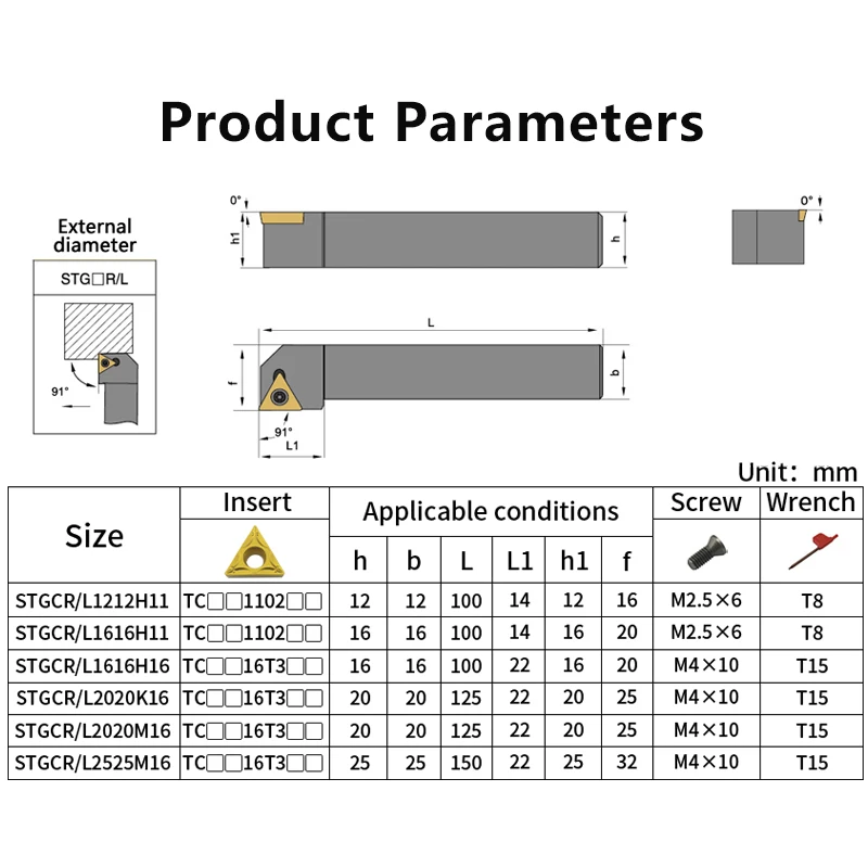 

Токарный инструмент STGCR1212 STGCR1616 STGCR2020 STGCR2525, внешний токарный инструмент STGCR STGCL, режущий стержень, токарный станок с ЧПУ, поворотный держатель