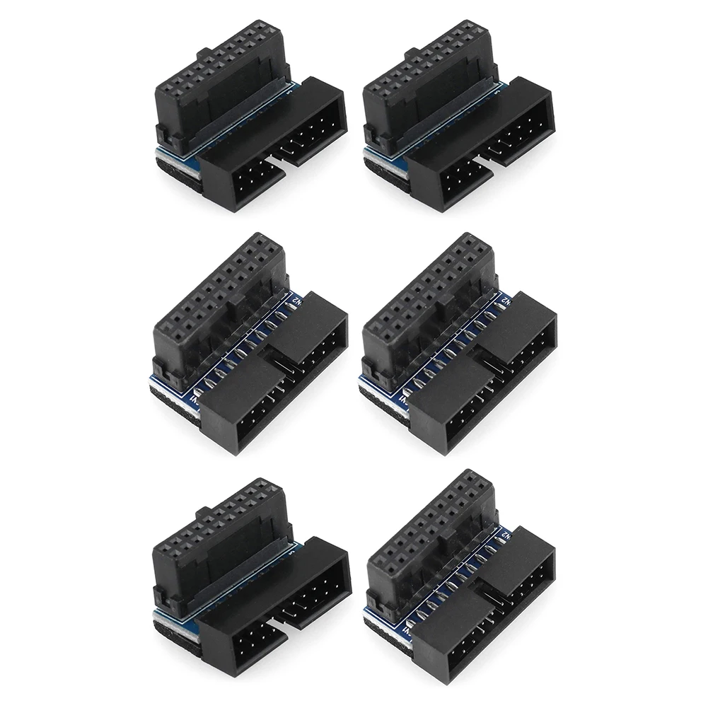 

Адаптер расширения материнской платы 2 шт., USB 3,0, 19/20 Pin, штекер-гнездо, угол 9 градусов, верхний-dpwn, адаптер расширения материнской платы