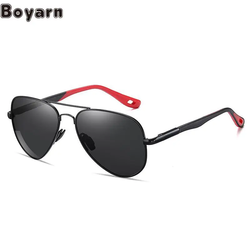 

2022 Модные Мужские поляризационные солнцезащитные очки с металлической жабой, солнцезащитные очки с пересекающимися границами, очки для вождения с ночным видением и изменением цвета