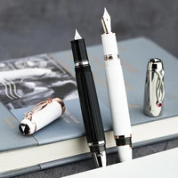 majohn x1 resin retractable fountain pen ink pen iridium ef nib whiteblack short writing gift office business school pen