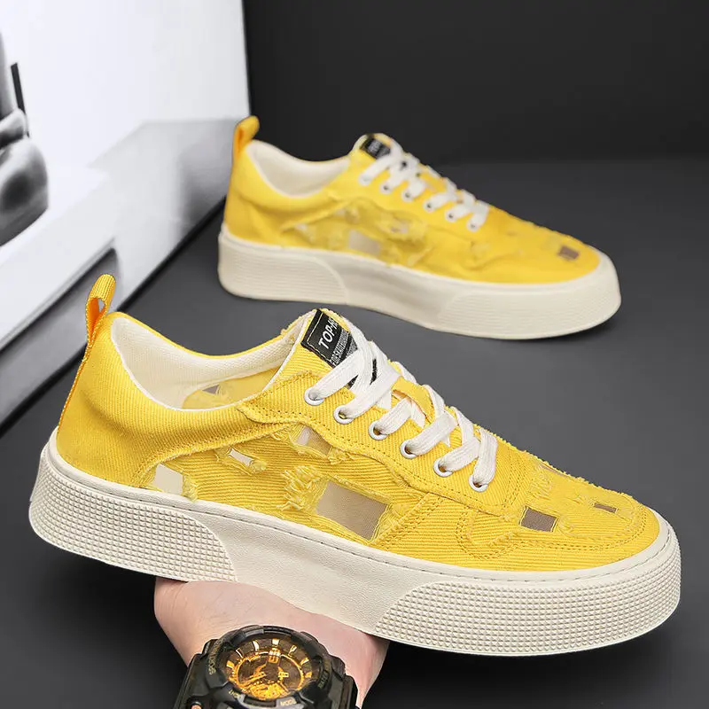 

Men's Shoes 2023 Summer New Breathable Thin Anti Odor Canvas Shoes Trend Versatile Casual Board Shoes Trend