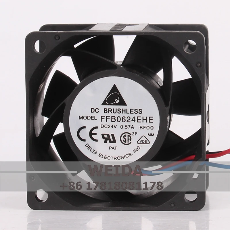 

Case Fan for DELTA FFB0624EHE 60X60X38MM 24V 0.57A 6CM 6038 3-wire Speed Measurement Dual Ball Silent Cooling Fan