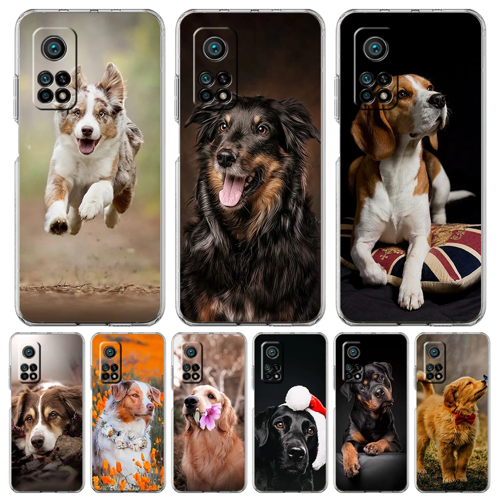 

Dog Phone Case for Xiaomi Mi Poco F3 X3 X4 GT NFC M3 M4 11 Ultra 12 11X 11i Pro Lite 5G Soft Transparent Cover Fundas Bag