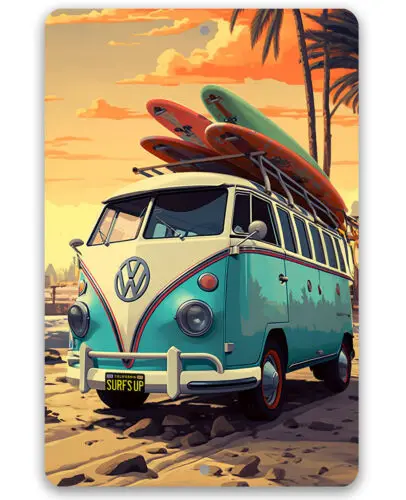 

Металлическая табличка Surf Van