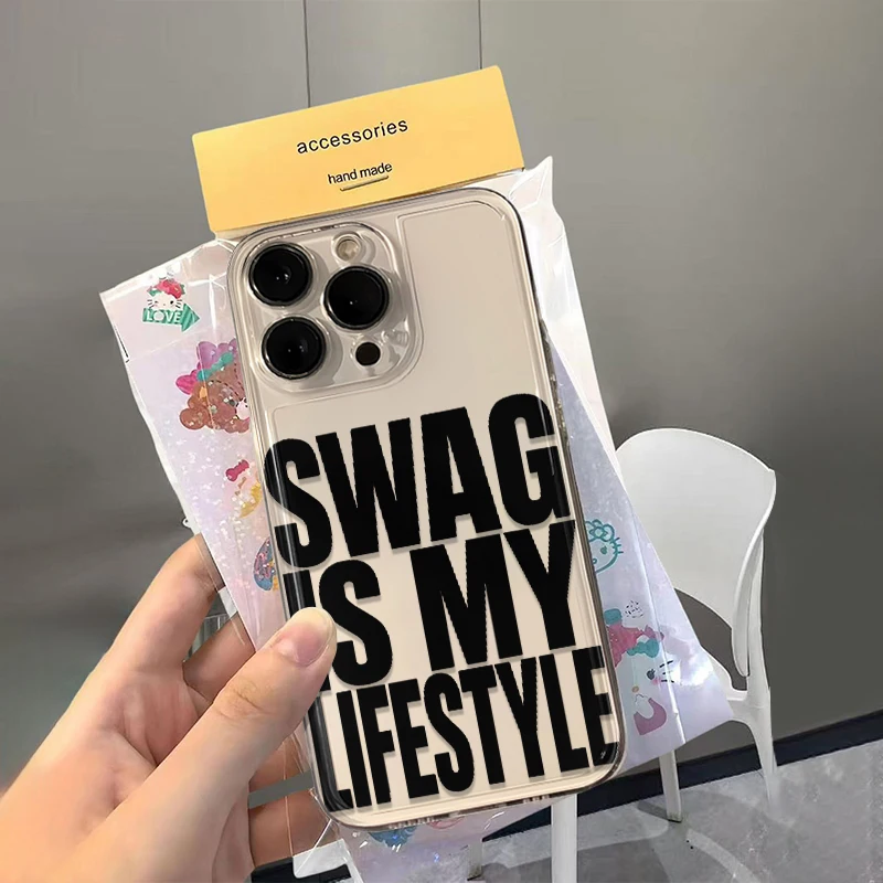 Фото Чехол для телефона Swag Is My Lifestyle для Apple iPhone Air 11 12 13 14 15 16 Pro Max 14 Plus 17 Pro 16e, силиконовый бампер, мягкий чехол №5