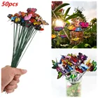 50 шт., разноцветные садовые бабочки