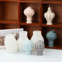reusable european style retro roman column candle silicone mold pillar craft plaster soap making tools gifts decoration