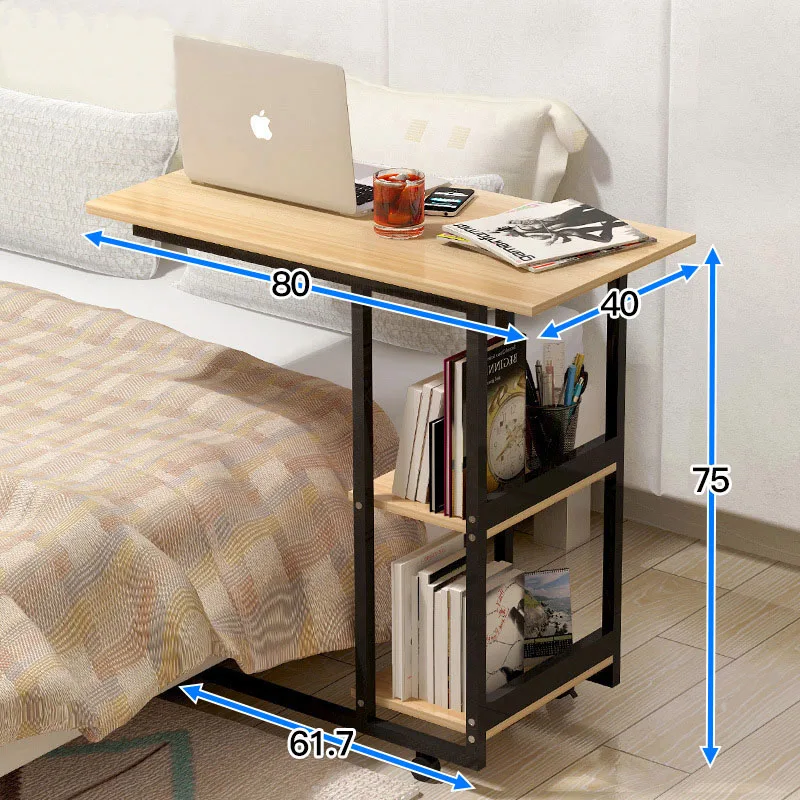 

Folding Laptop Table Lazy Bedside Table Portable Game Computer Table Simple Mobile Small Table Home Suitable for Sofa/Bedside