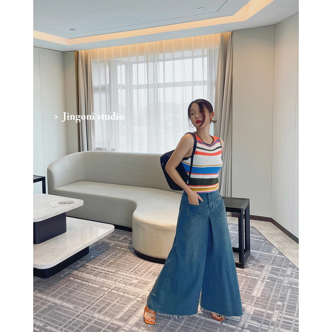 Y2k Jeans Pants Trousers Cargo Fashion Woman Summer 2023 Clothing Korean Vintage Style Wide Leg High Waist Streetwear Elegant