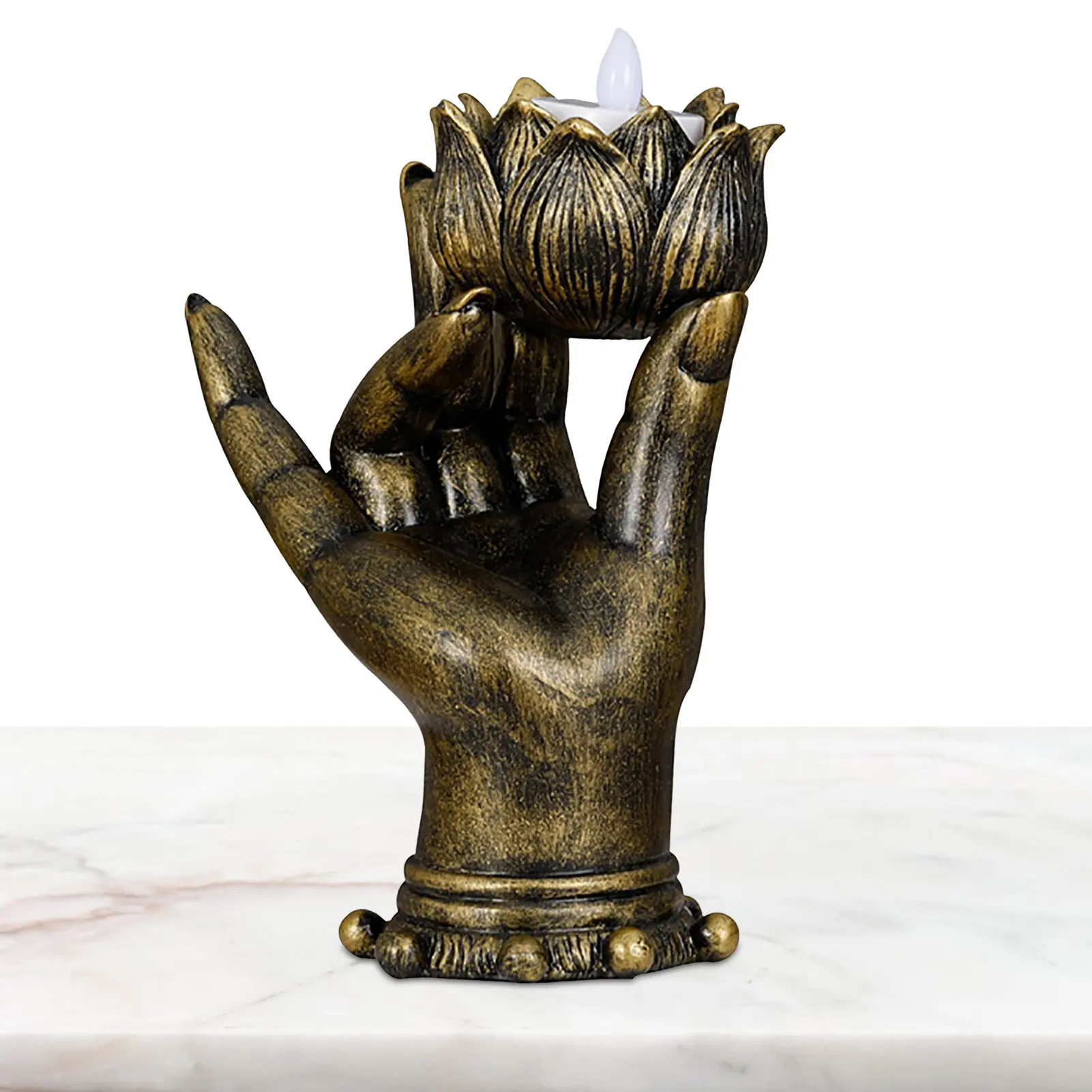 

Zen ручной подсвечник из смолы ручная работа подсвечник для медитации Лотос цветок медитация подсвечник для дома офиса