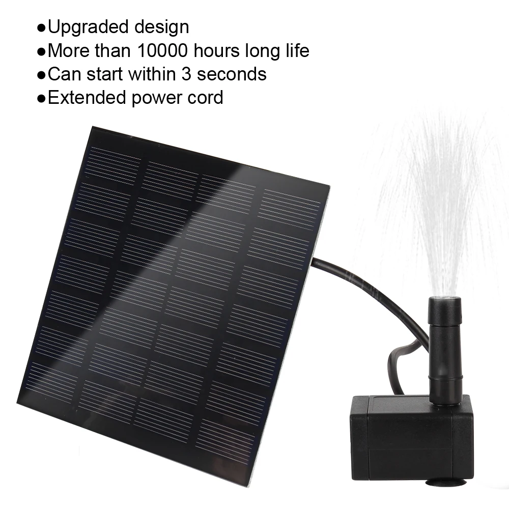 Садовый пруд с солнечной панелью 1 2 Вт 7 насадок