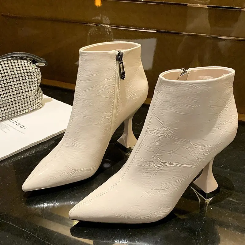 

Femininas Women Fashion Sweet Blue Comfort Ankle Boots Lady Classic Autumn & Winter High Heel Black Boots