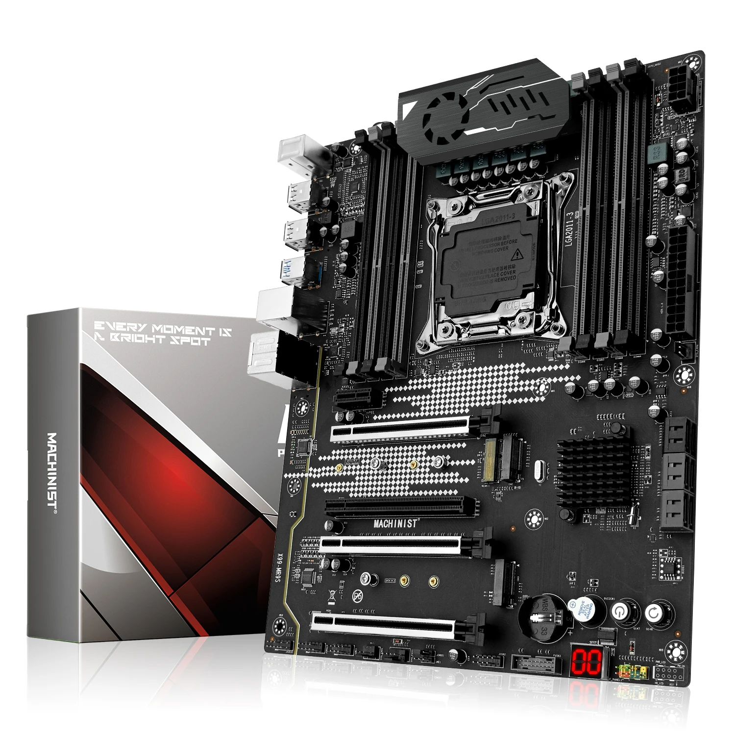 MACHINIST-placa base X99 MR9S, Intel XEON E5, LGA2011-3, todas las Series, DDR4, ECC, memoria RAM NON-ECC, NVME, M.2, SATA, USB 3,0, ATX, MR9S