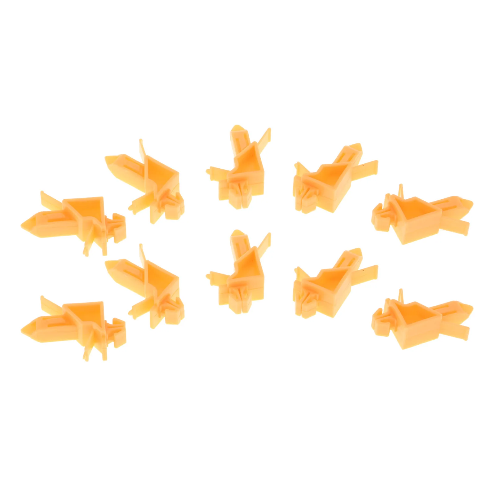 

10 шт., зажимы для отделки колесной арки автомобиля 75397-60031 для Toyota Prado 120 2002-2009, оранжевые пластиковые зажимы для автозастежек