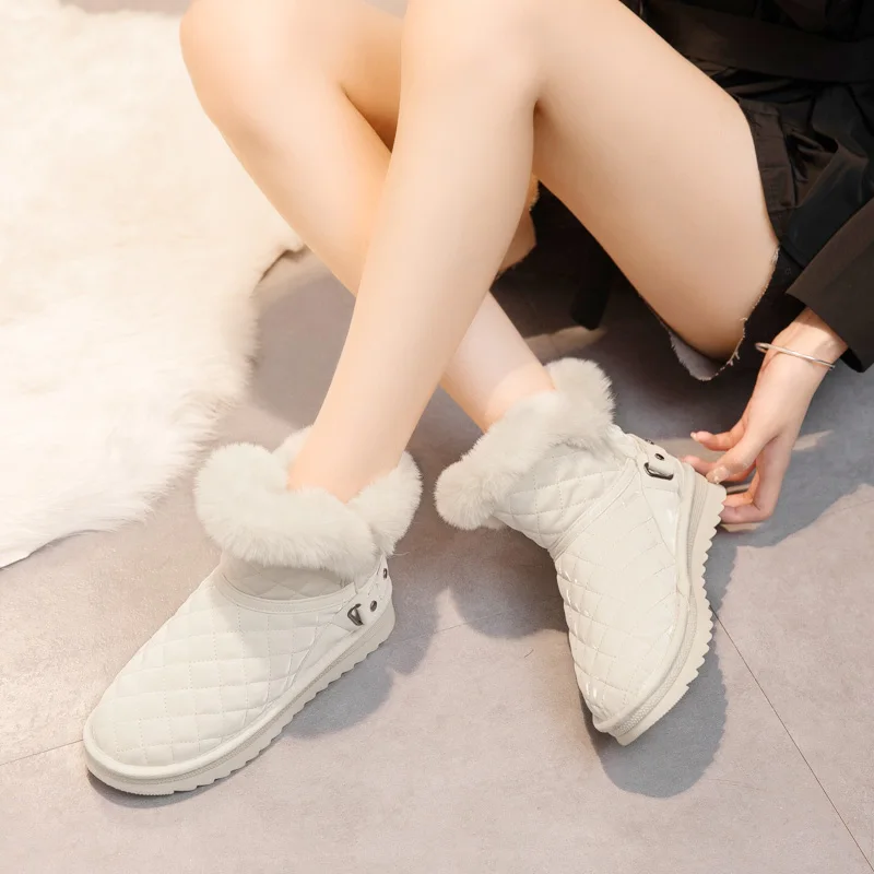 

Winter Shoes Women's Waterproof Boots Snow Boots Plush Warm Ankle Boots Sports Shoes Vulcanized Shoes Short Boots Botas Mujer