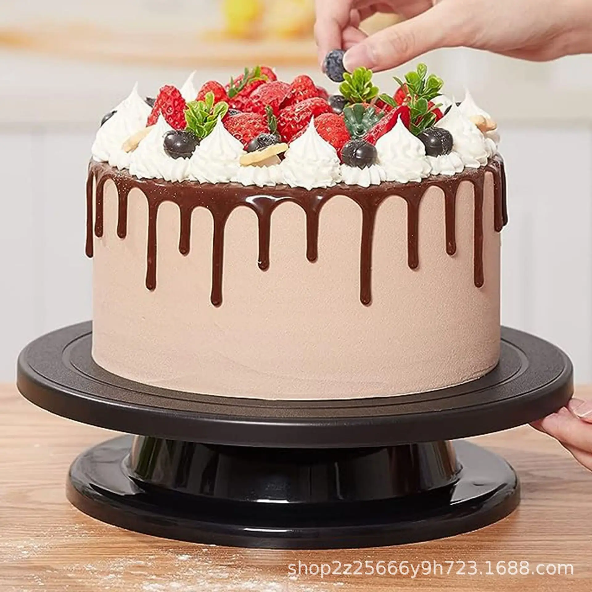 Пластиковая вращающаяся подставка для торта 28 см