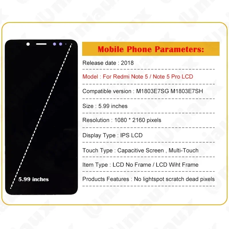 5 99-дюймовый ЖК-дисплей для Xiaomi Redmi Note Pro дигитайзер сенсорного экрана замена с