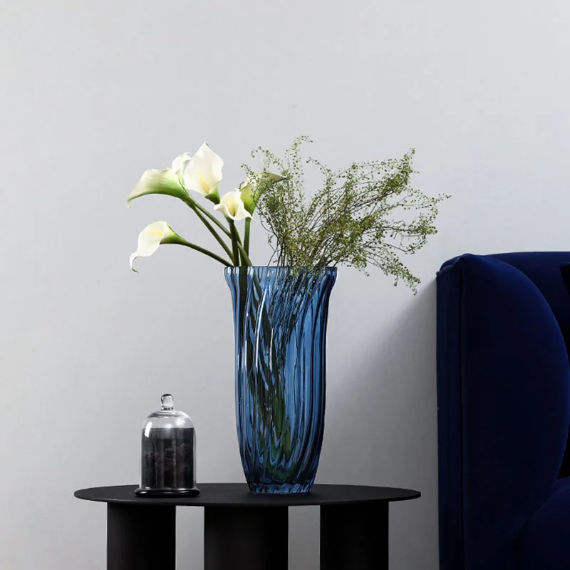 

Transparent Flower Vase Glass Modern Decorative Dry Grass Vase Decoration Home Interior Terrarium Pot De Fleur Table Decoration