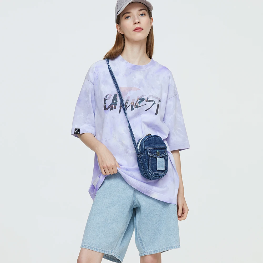 

Niche Denim Crossbody Small Bag National Fashion Retro Distressed Carry-on Hand Mini Bag