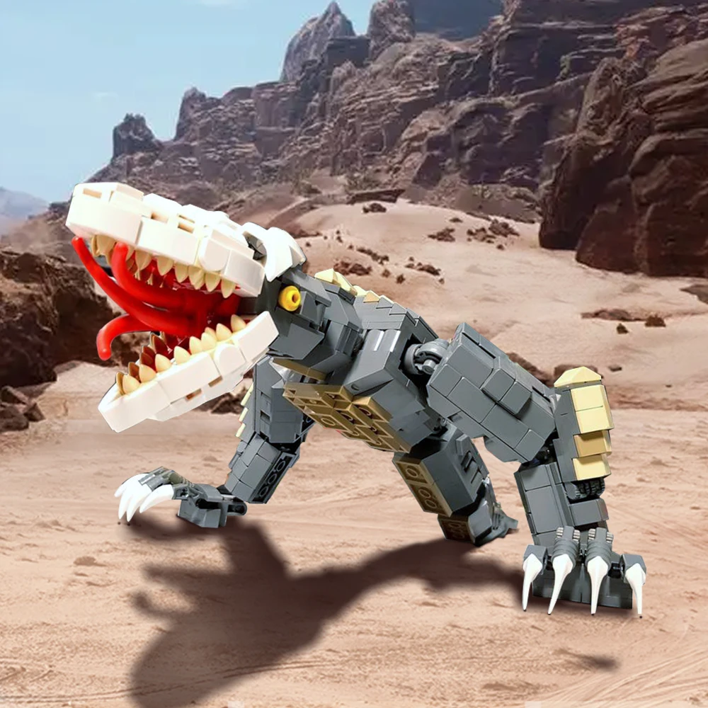 

Строительные блоки MOC Kaiju, череп на гусеничном ходу, череп, остров Конг, ужас, строительные блоки для детей на день рождения, обучающие игрушки