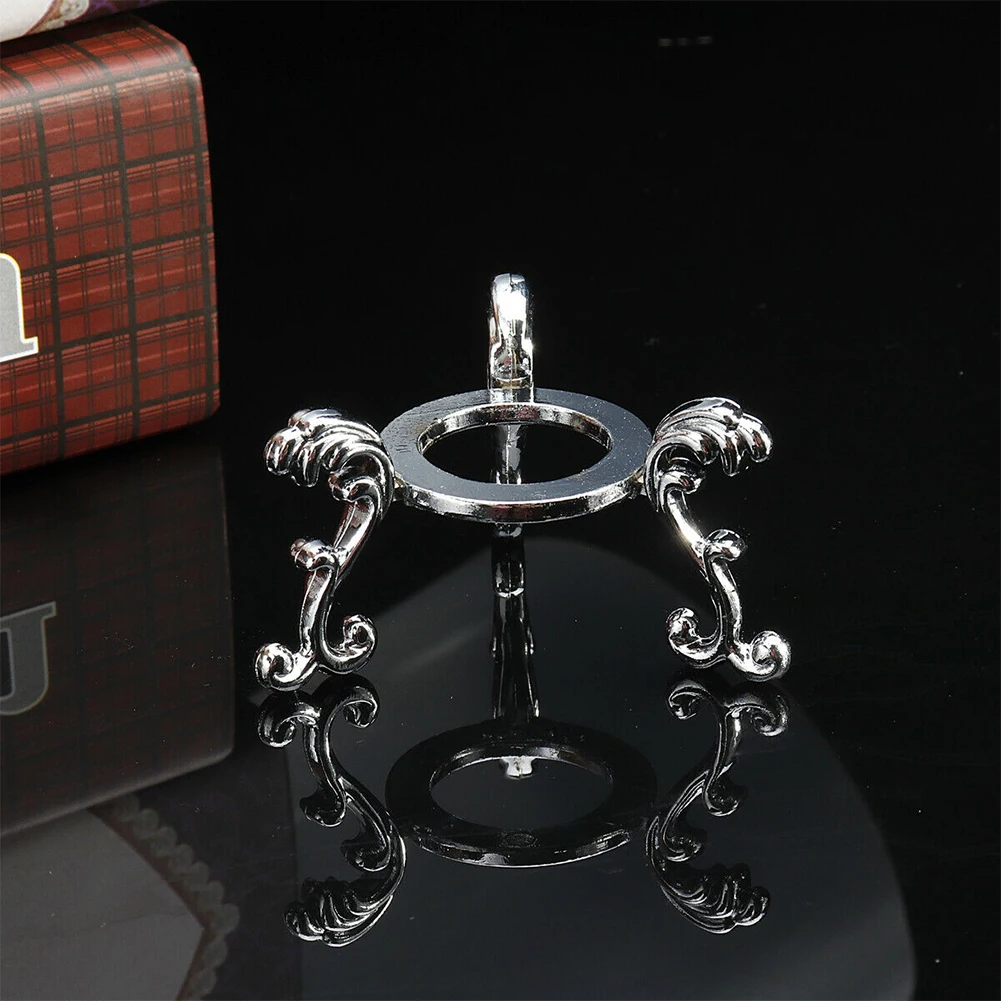 

DIY Desktop Art Craft Gift Office Crystal Ball Stand 3D Engraved Ornaments Home Decor Metal Base Sphere Holder Display
