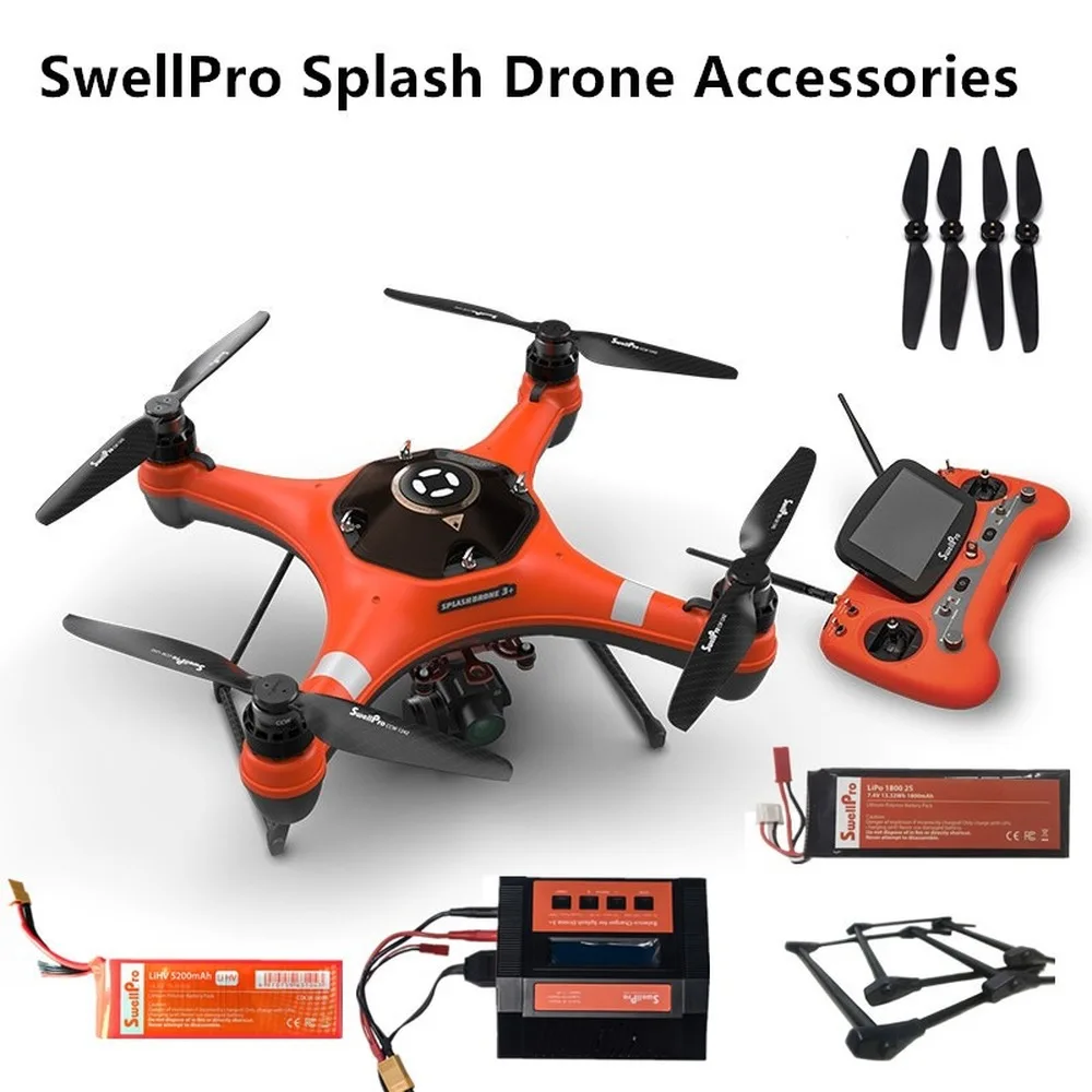 Оригинальный SwellPro Splash hdrone 3 + зарядное устройство и т. д. запасные части для SwellPro беспилотник Splash 3 + профессиональная камера для рыбалки