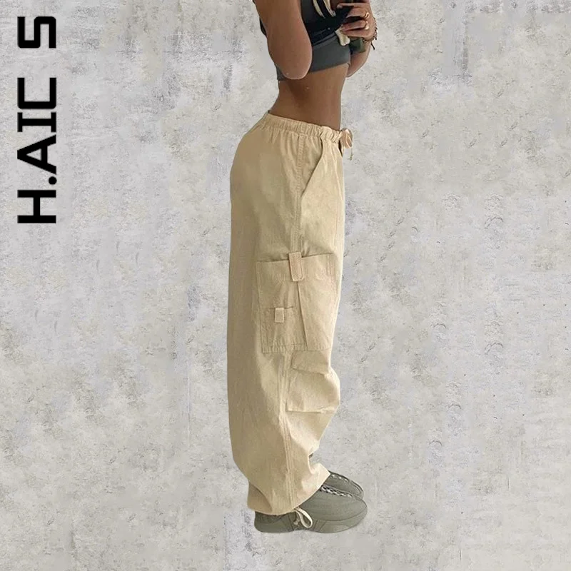

H.Aic S Trousers Fashion Pants Women Hip Long Bottoms Trendy Women's Pants Harajuku Sweatpants Casual Baggy Female Streetwear