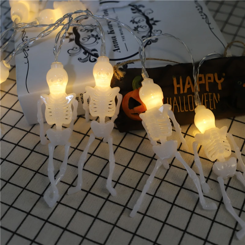 

1.5m 10Led Halloween Decoration Pumpkin Ghost Skeletons Bat Spider Led Light String Home Party Decor Halloween Hanging Ornament