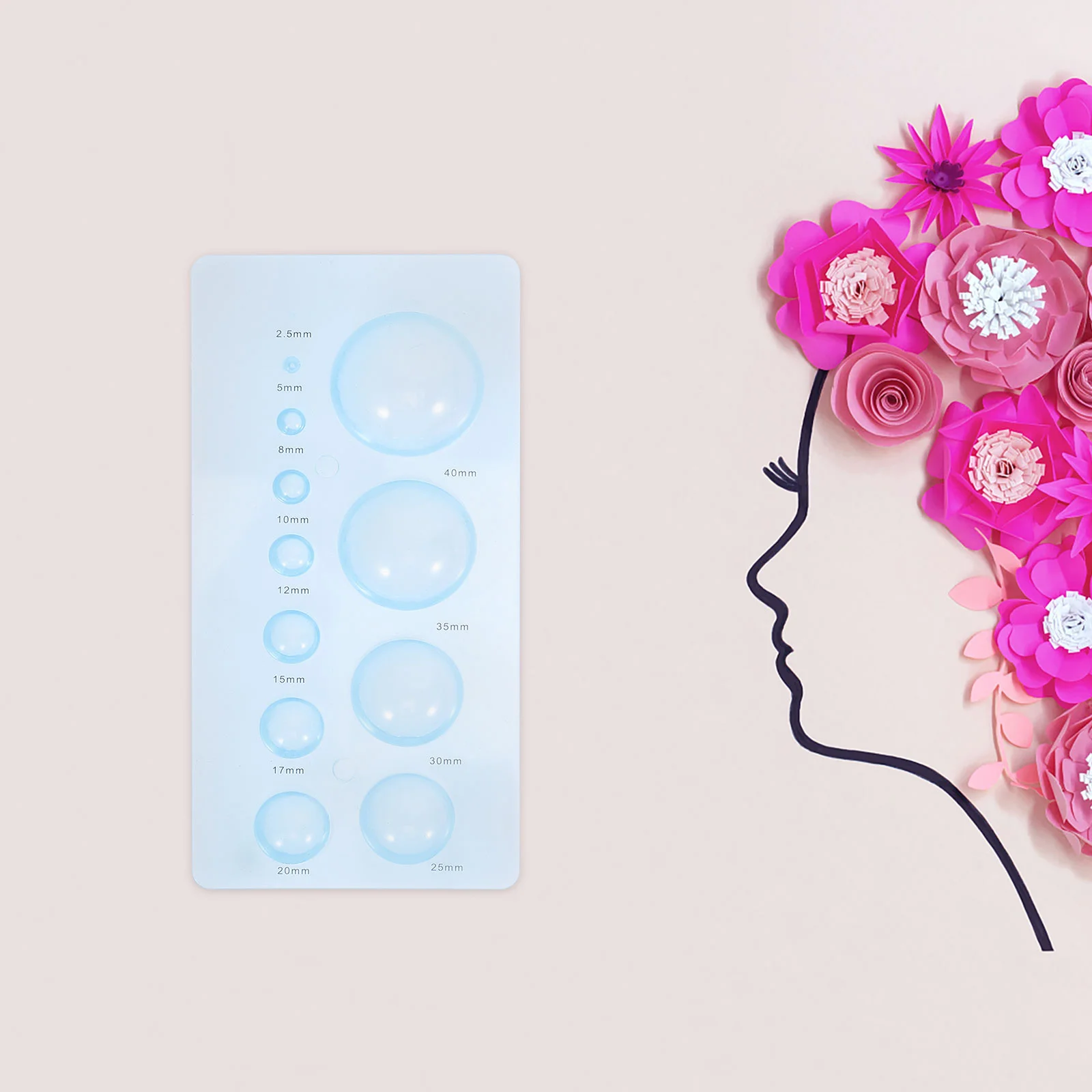 

4Pcs quilling Paper Quilling Tools Quilling 3D Domes Mould with Scale for DIY Quilling Craft Crafts Flower Pot Making Board