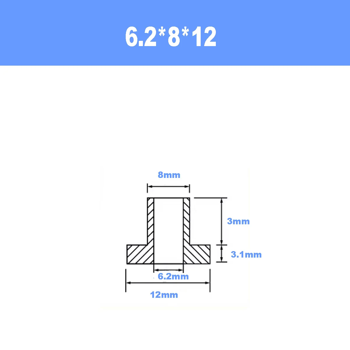 Черная/белая T-образная нейлоновая шайба/пластиковая выпуклая шайба