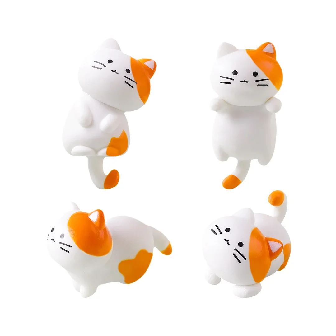 8 шт. смешанные мини-смола милый кот котенок автомобильные миниатюры украшения
