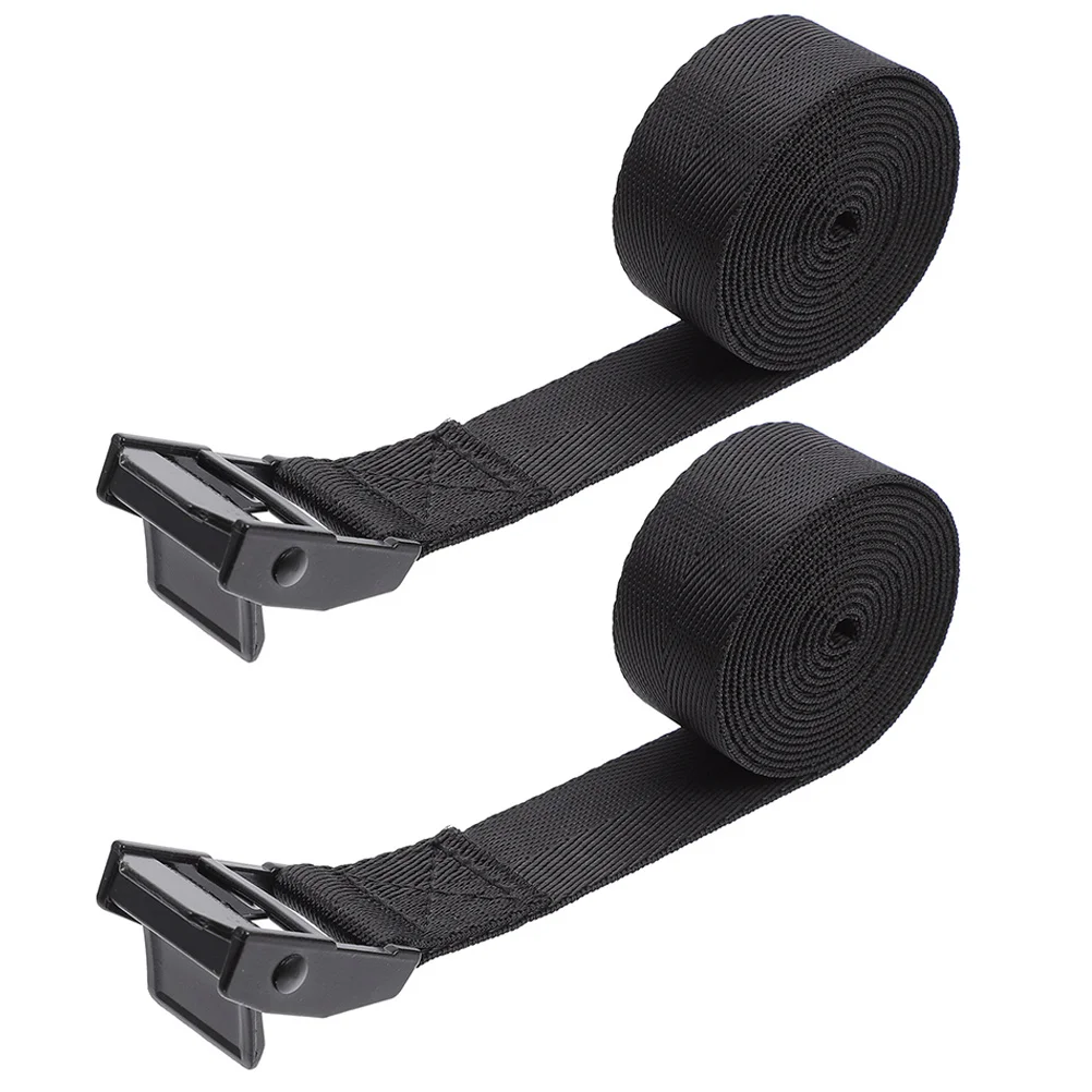

2 Pcs Nylon Strap Buckle Packing Straps Cargo Ratcheting Luggage Tie Trailers Lashing Cinch