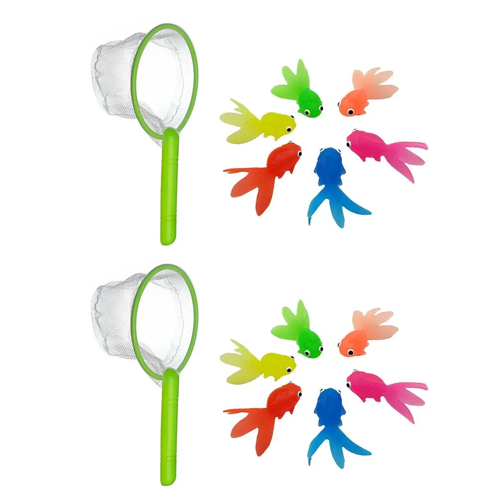

Soft Rubber Goldfish Suit Ornament Children Fishing Toy Game TPR Kids Cartoon Bath Educational