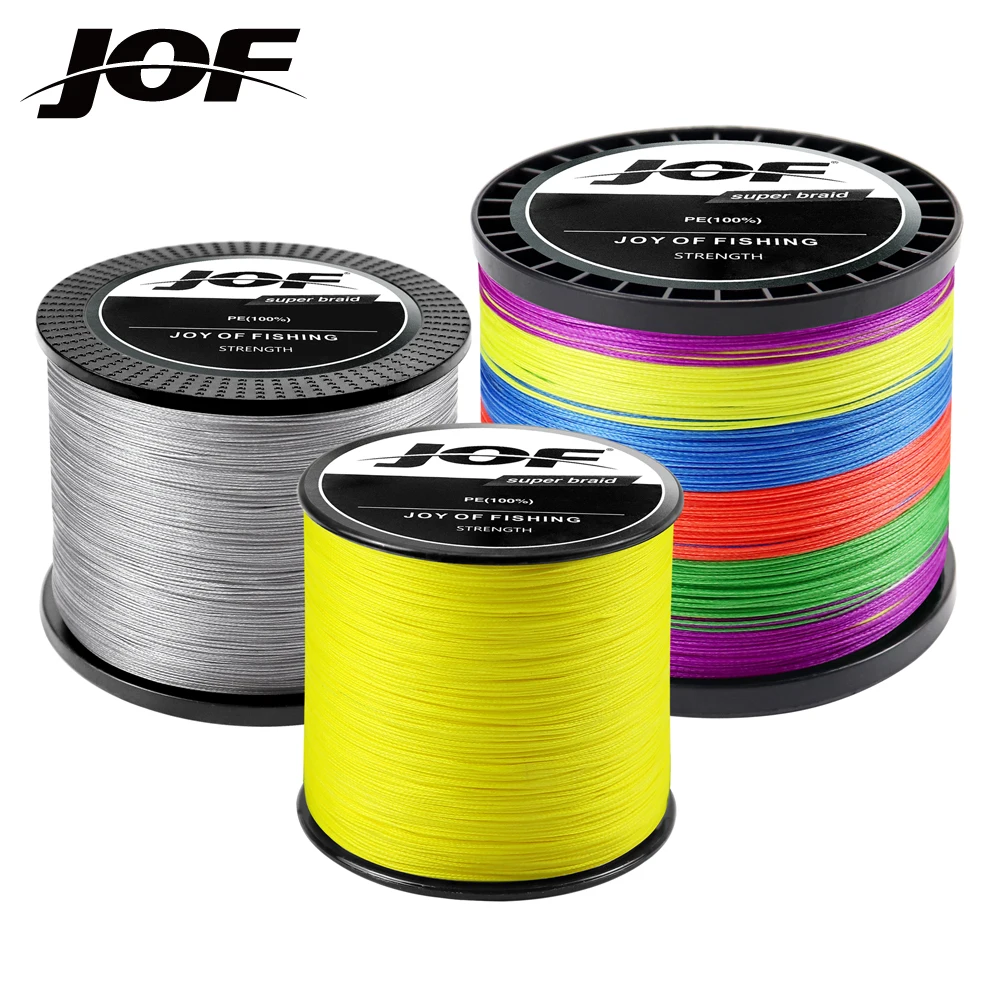 JOF 4 Strands 300M 500M 1000M Braided Fishing line Pesca Carp Multifilament Fly Wire Japanese 100% Pe Floating Line