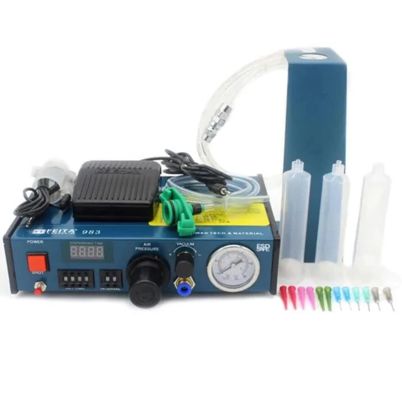 

FT-983 Automatic Dispensing Epoxy Dropper Liquid Glue Dispenser Doming Machine Mobile Phone LCD Screen Refurbishing 3 Months
