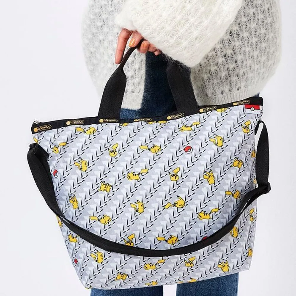 

Pocket Monsters Kawaii Cartoon Lesportsac Pokemon Printed Shoulder Crossbody Tote Bag Anime Plush Toy for Girl Birthday Gift