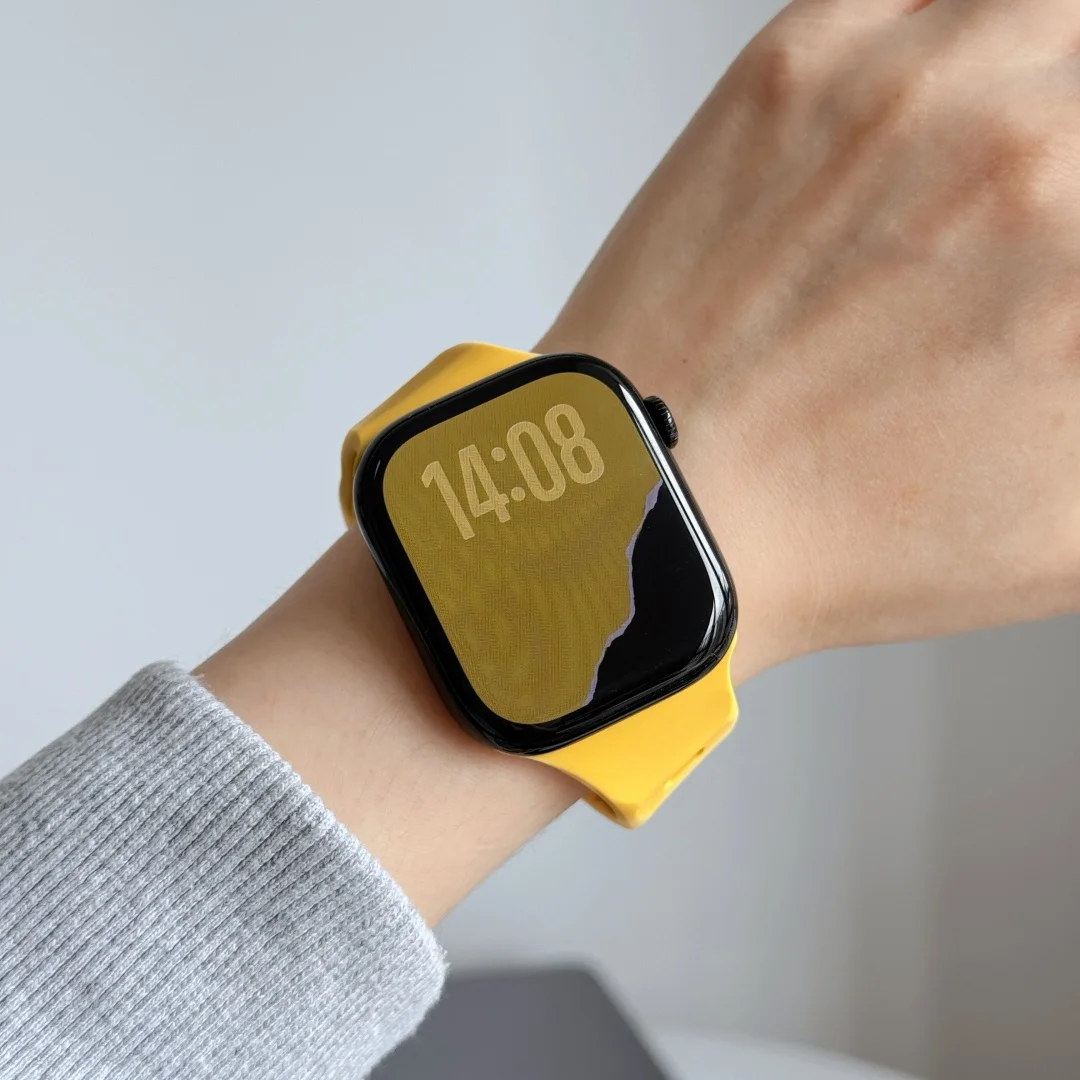 Силиконовый спортивный ремешок для Apple Watch Band Ultra 49 мм, 46 мм, 45 мм, 44 мм, 41 мм, 40 мм, браслет Correa для iWatch Series 11, 10, 9, 8, 7, 6, 5, SE (art.: 3920da7a2e7fb) - 3920da7a2e7fb