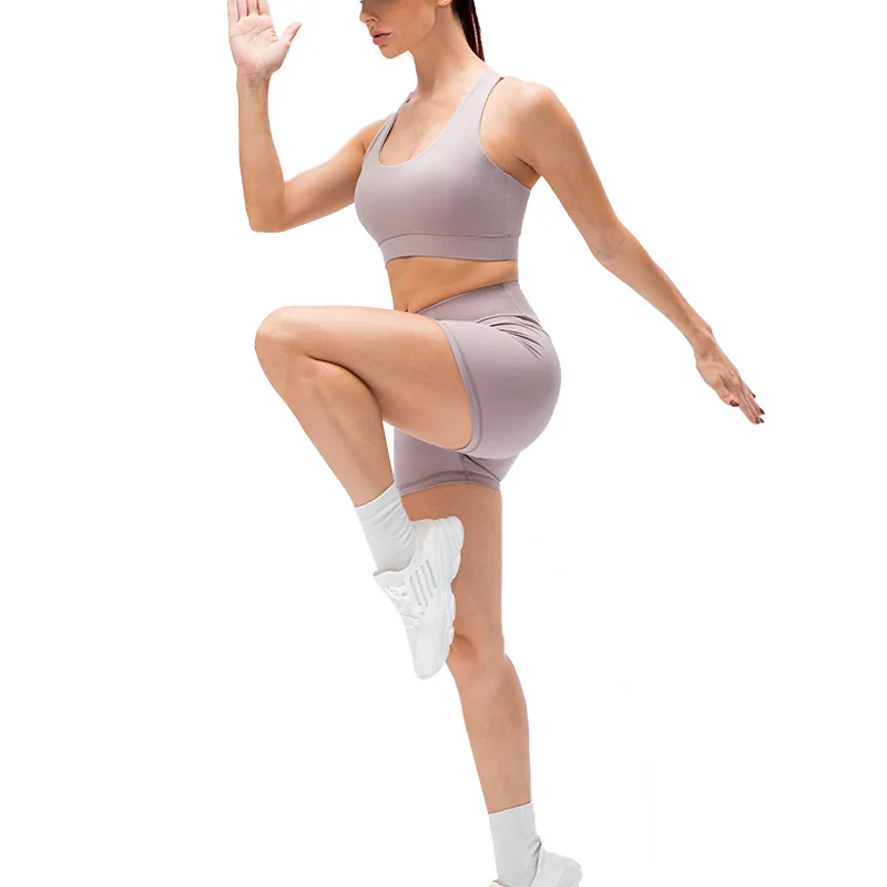 Yoga Set Set Suit Two Piece Tops And Bra Vest Female Gym Fitness Yoga Sport Push Up Workout Shockproof Running Woman Sportswear