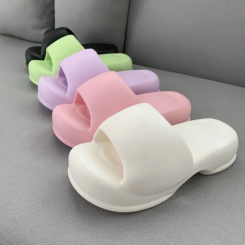 Fashion Luxury Designer Shoes Summer Women Outdoors White Slides EVA Slope Heel Thick Modern Slippers For Lady Beach Slipper