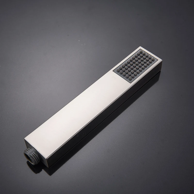 

Brushed Nickel Bathroom Sprayer Head Water Saving Showerhead Handheld Handshower Plastic Shower Faucet Replace Head