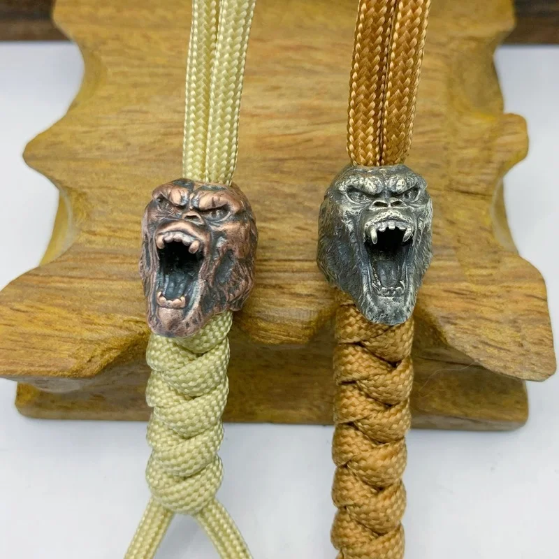 Brass Knife Bead Pendant Jewelry Modern British Chimpanzees Skull Demon Figurines Keychain DIY Lanyard Hanging Accessories