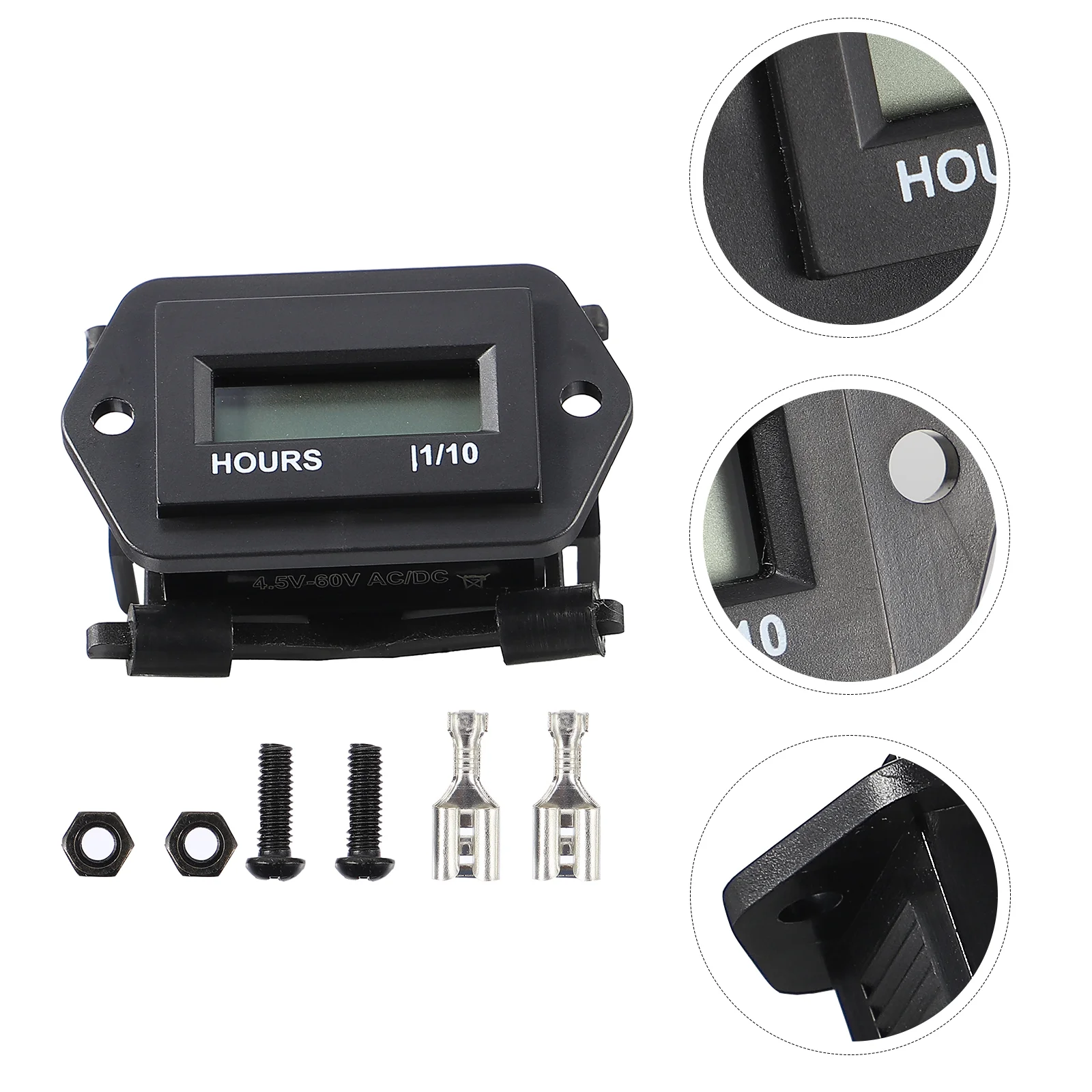 

1pc Hour Engine Timer Protection Device Time Retarder Hour Meter Backlit Flash Alert Inductive Hour Meter Tach Hour Meter