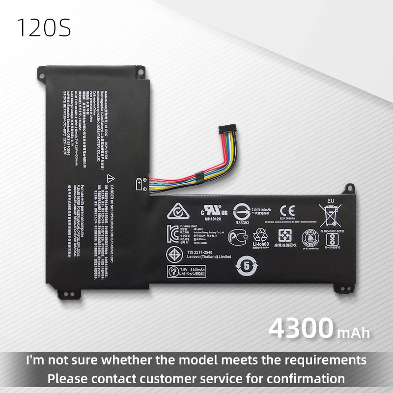 

Оригинальный аккумулятор для ноутбука Lenovo IdeaPad 120S-14IAP 81A5 Tablet 5B10P23779 2ICP4/59/138 0813007 0813004 7,5 V 31Wh 4140mAh NE116BW2
