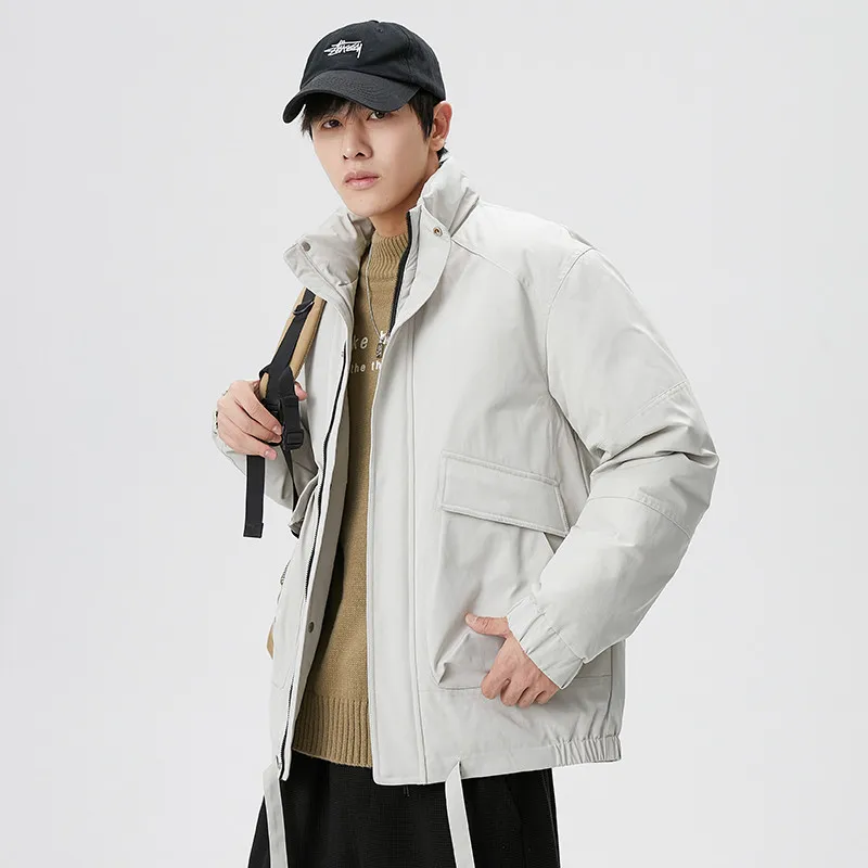 Top Grade Men Winter White Duck Down Keep Warm Jacket 2022 New Arrival Men Fashion Short Thick Casual Down Coats