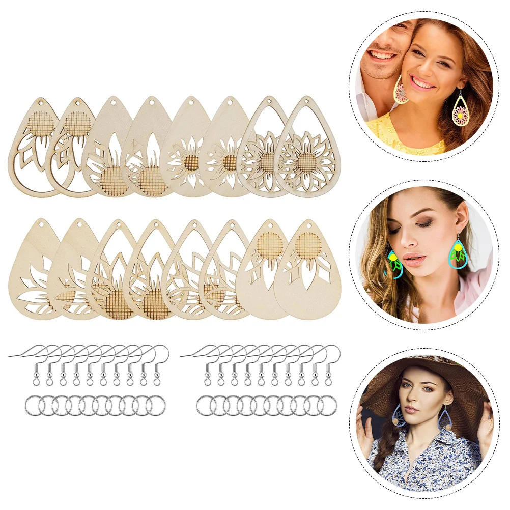 Ювелирные изделия женские серьги деревянные набор для изготовления легкие